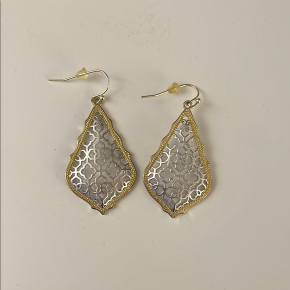Kendra Scott Gold and Silver Filigree Earrings - Picture 1 of 1